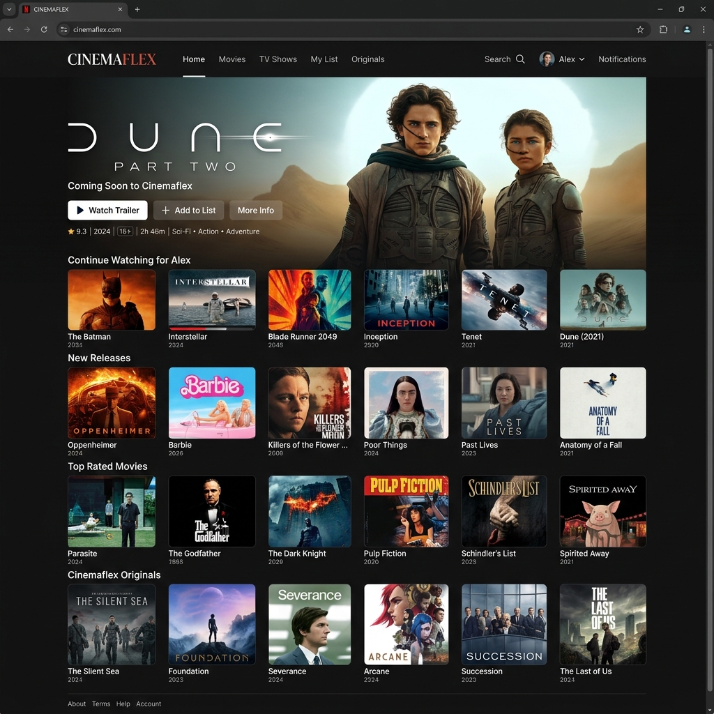 Cine-Lux Streaming Interface